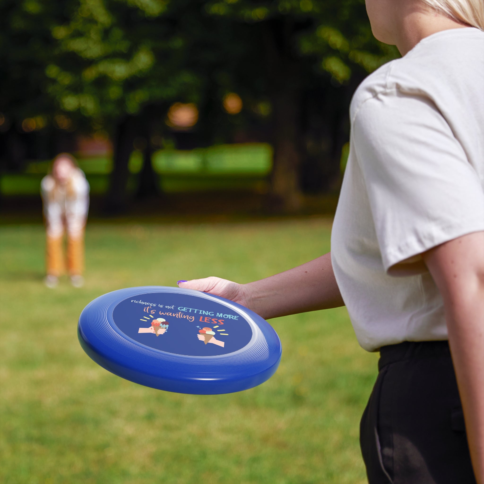 Frisbee — “Richness Is Not Getting More, It’s Wanting Less” Inspirational Flying Disc