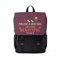 Backpack — “Follow a Mistake with Something Beautiful to Erase It” Inspirational School Bag