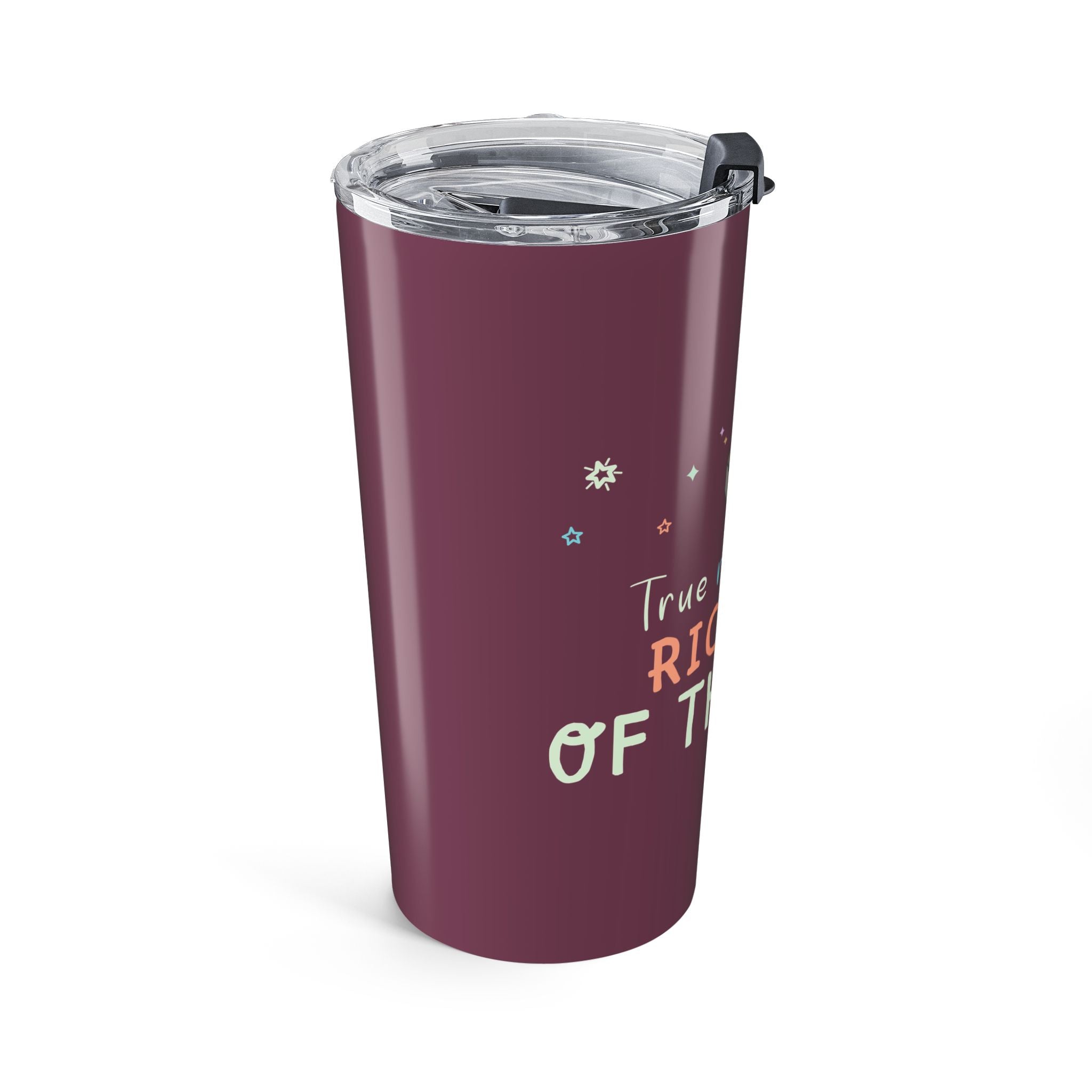 20oz Inspirational Tumbler – “True Richness Is the Soul” Coral Travel Cup