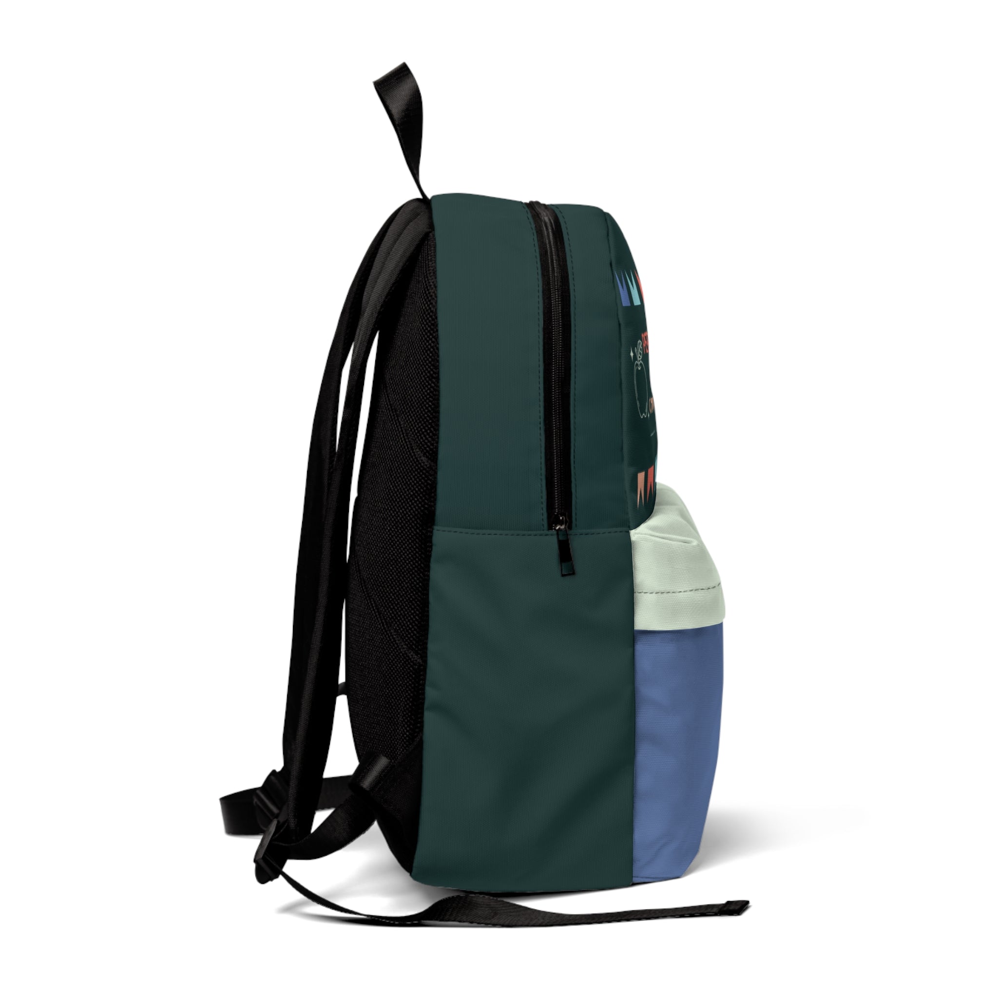 Inspirational Quote Backpack — "Perfection is for Paradise, Contentment is for This Life"